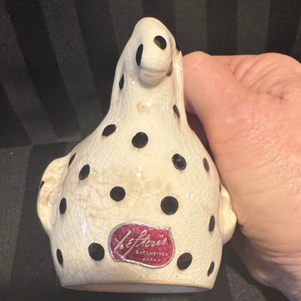 Rustic Matching Polka Dot Rooster/Chicken Sugar Bowl and Creamer - Picture 9 of 16